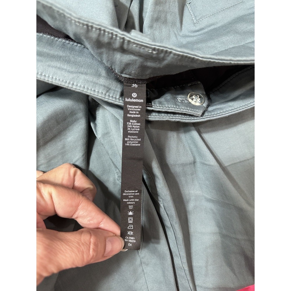 Lululemon Chinos Cropped Pants Casual Everyday Trousers Blue Size Unknown - Picture 11 of 13